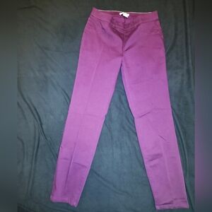 NWT Orvis Ladies Size 6 Burgundy Plum Stretch Pull On Jeans Pants Designer New